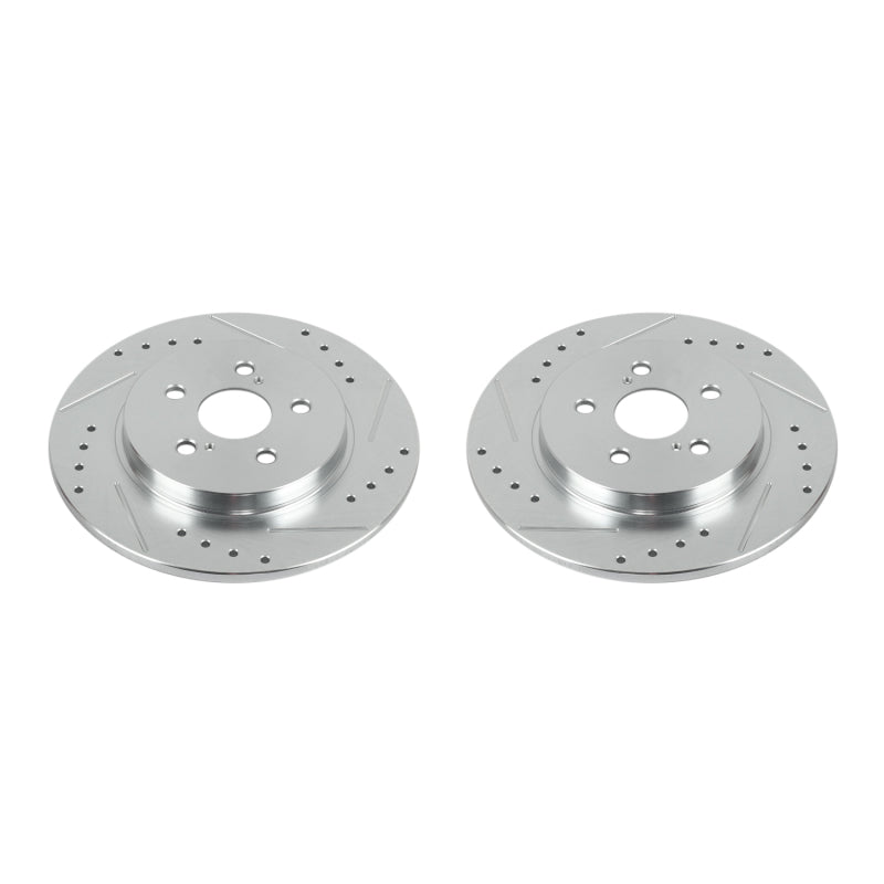 PowerStop fits Lexus 11-17 CT200h Rear Evolution Drilled & Slotted Rotors - Pair