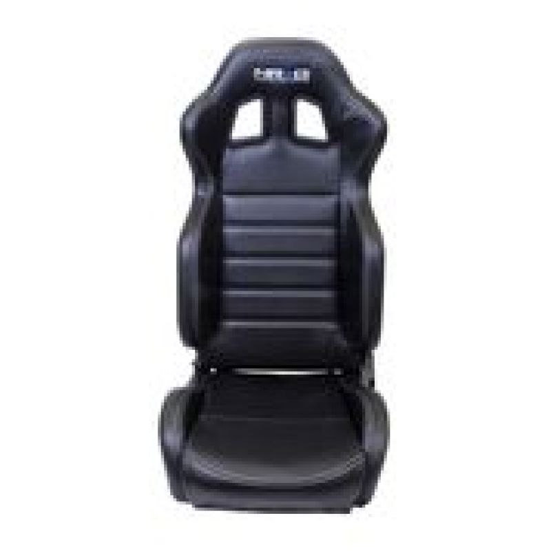 NRG RSC-208L RSC-208L/R Reclinable Sport Seats PVC Leather w/ Logo - Black