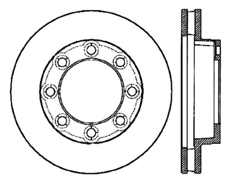 Stoptech 127.66003R Slotted & Drilled Sport Brake Rotor