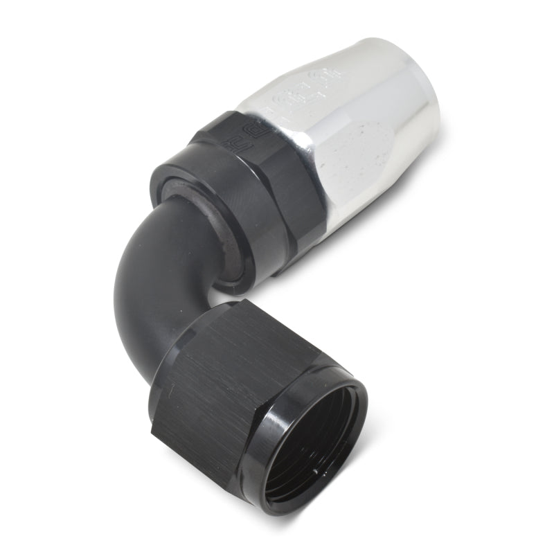 Russell 610183 Performance -10 AN Black/Silver 90 Degree Full Flow Hose End