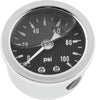Bikers Choice 496456 0-100 PSI Oil Pressure Gauge Carbon Face Stainless Bezel L