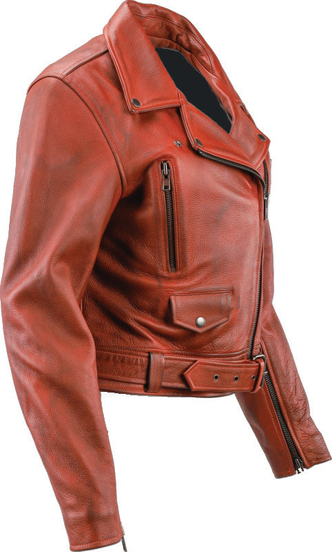 Kuryakyn 094393 Kuryakyn Leather By River Road Arabian Spice Leather Jacket Red Womens - Small