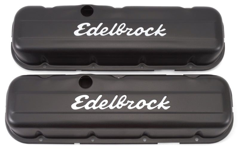 Edelbrock 4483 Valve Cover Signature Series fits Chevrolet 1965 and Later 396-502 V8 Low Black