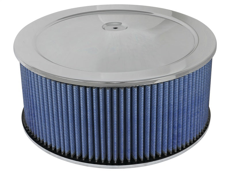 AFE 18-21404 FLOW Air Filters Round Racing P5R A/F Chrome Assy 14x6: Blk/Blue E