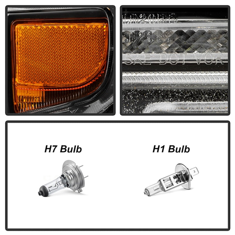 Spyder 5088796 20-23 fits Chevy Silverado 2500/3500 Proj Headlights - LED DRL -