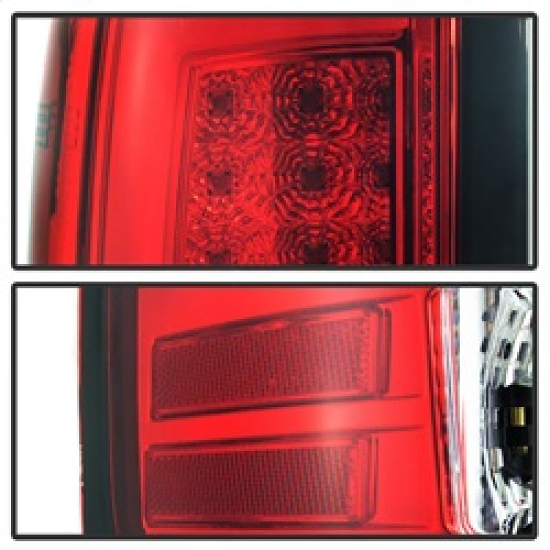 Spyder 5084767 fits GMC 07-13 Sierra 1500 V2 Light Bar LED Tail Lights - Red Cl