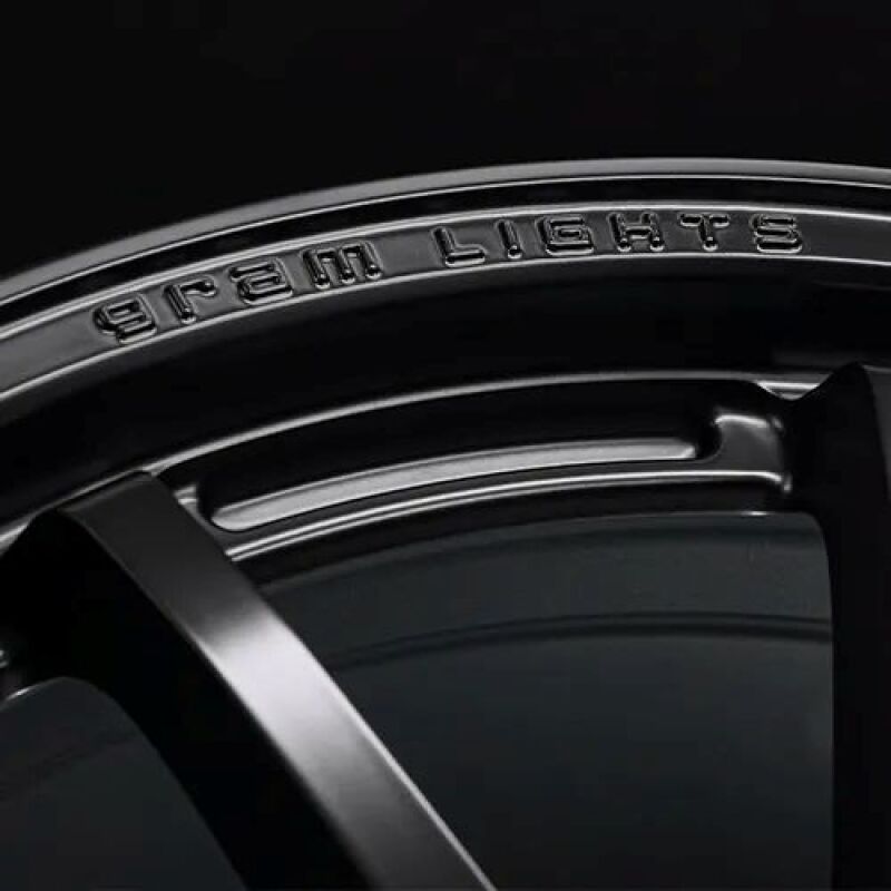 Gram Lights 57NR LIMITED II 18x9.5 +45 5-100 Semigloss Black Wheel w/ Black Cap/Stickers/Air Valve