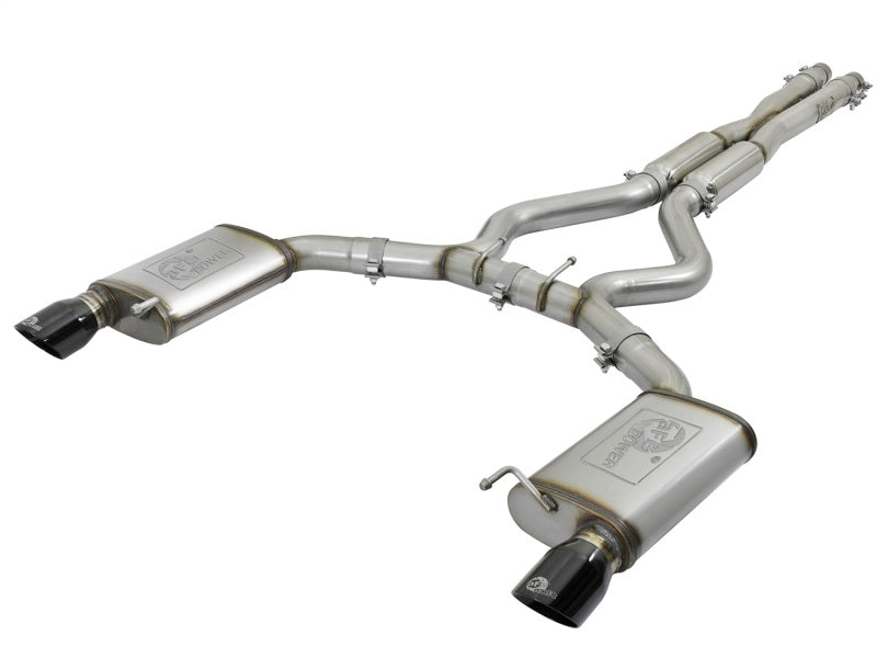 AFE 49-33087-B rce XP 3in 304 SS Loud Tone Cat-Back w/ Black Tips 15-17 fits Fo