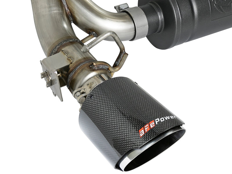 AFE 49-33103-C 3in 304 SS Cat-Back Exhaust System w/ Carbon Fiber Tips 16-18 f
