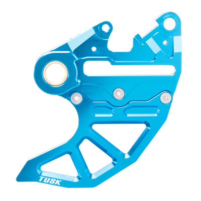 Tusk 1857240002 Rear Brake Caliper Support w/ Brake Disc Guard Blue