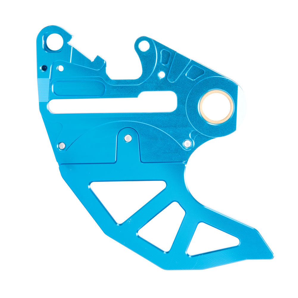 Tusk 1857240002 Rear Brake Caliper Support w/ Brake Disc Guard Blue