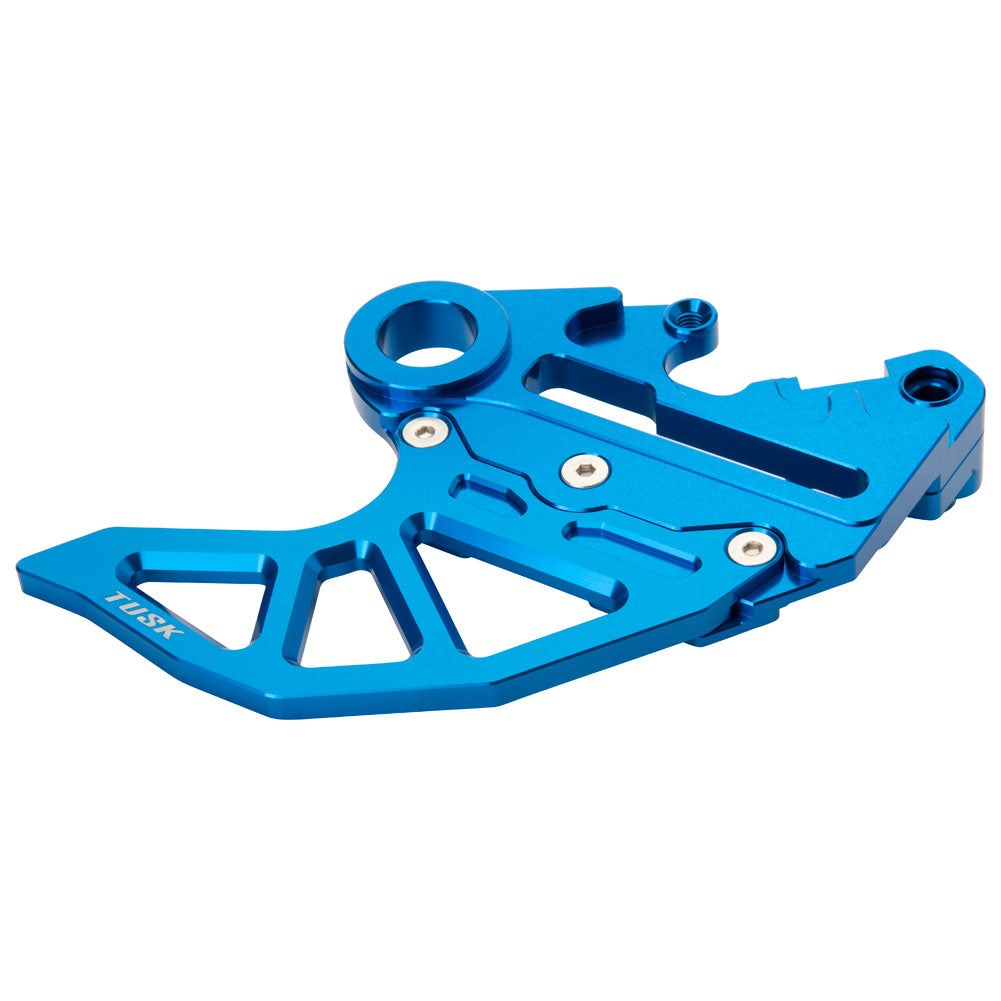 Tusk 1857240017 Rear Brake Caliper Support w/ Brake Disc Guard Blue