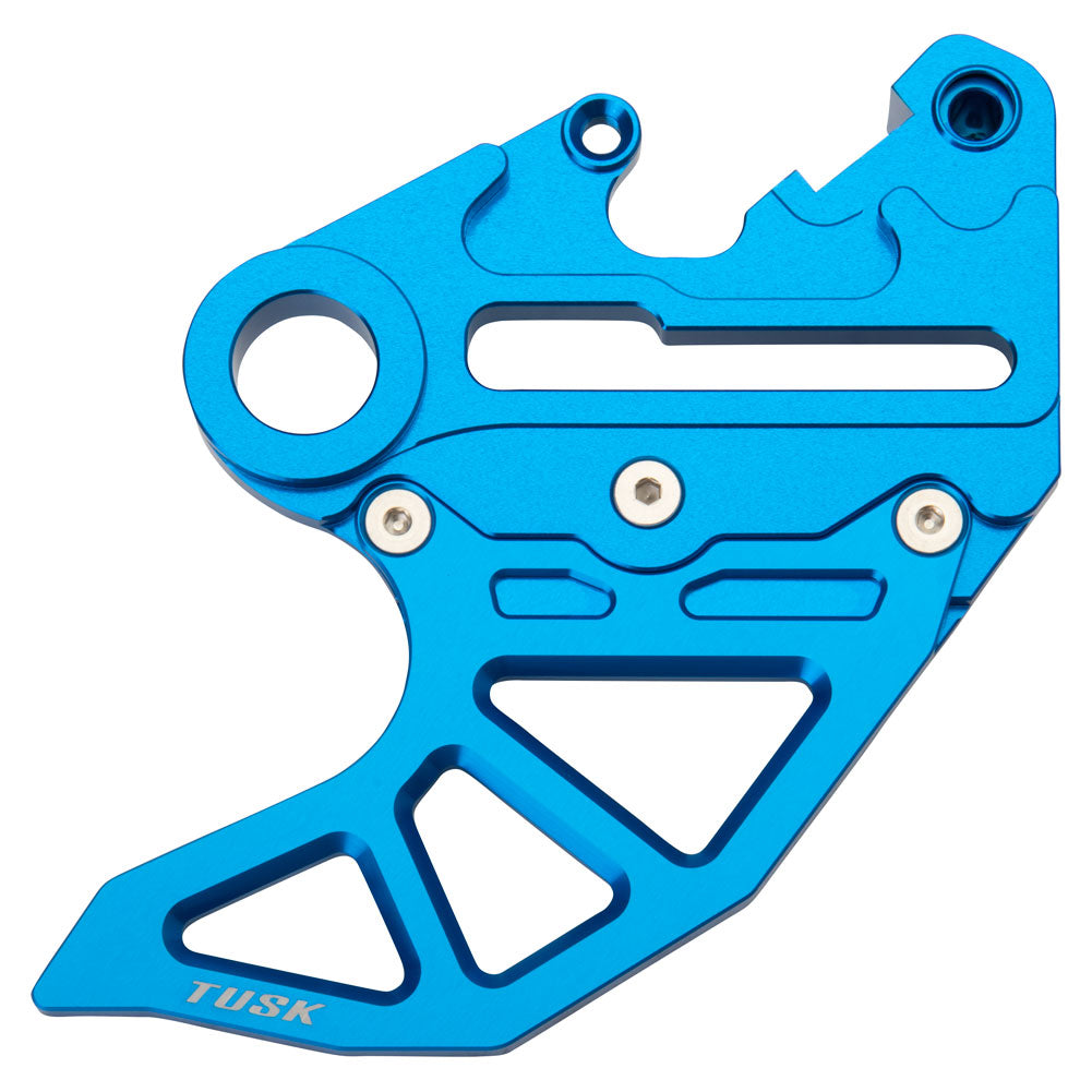 Tusk 1857240017 Rear Brake Caliper Support w/ Brake Disc Guard Blue