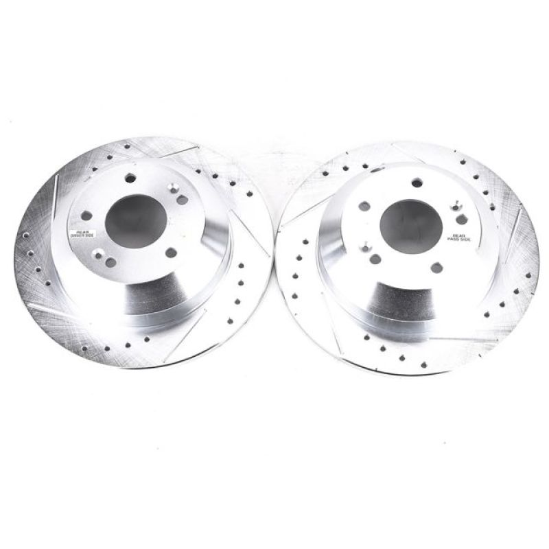 PowerStop fits Hyundai Santa Fe XL Rear Evolution Drilled & Slotted Rotors -