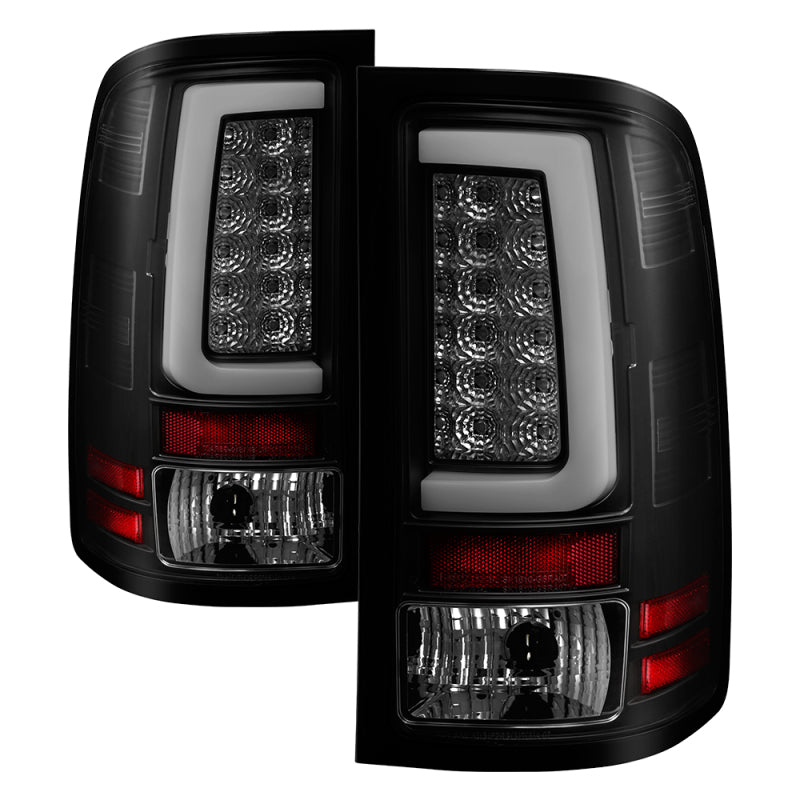 Spyder 5084750 fits GMC 07-13 Sierra 1500 V2 Light Bar LED Tail Lights - Blk Sm