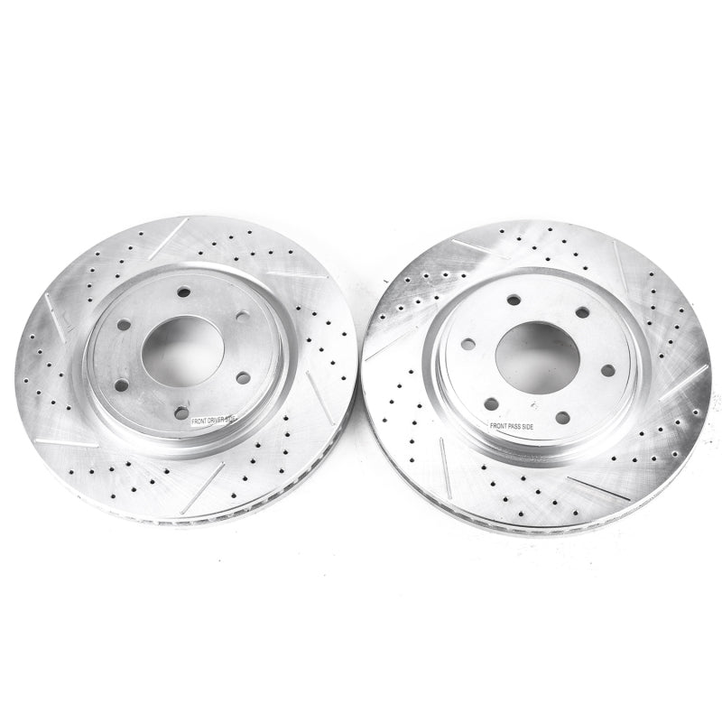 PowerStop fits Infiniti 05-07 QX56 Front Evolution Drilled & Slotted Rotors -