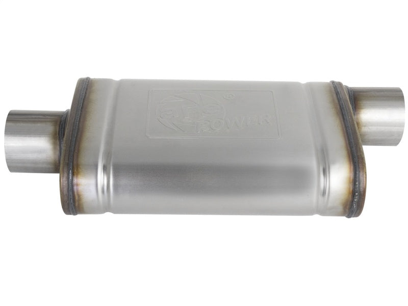 AFE 49M00031 rce XP SS Muffler 3in Center Inlet / 3in Outlet 9in L x 4in W x 14