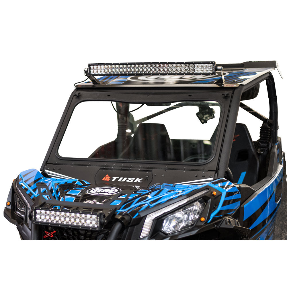 Tusk 1904590019 UTV Folding Glass Windshield with Windshield Wiper