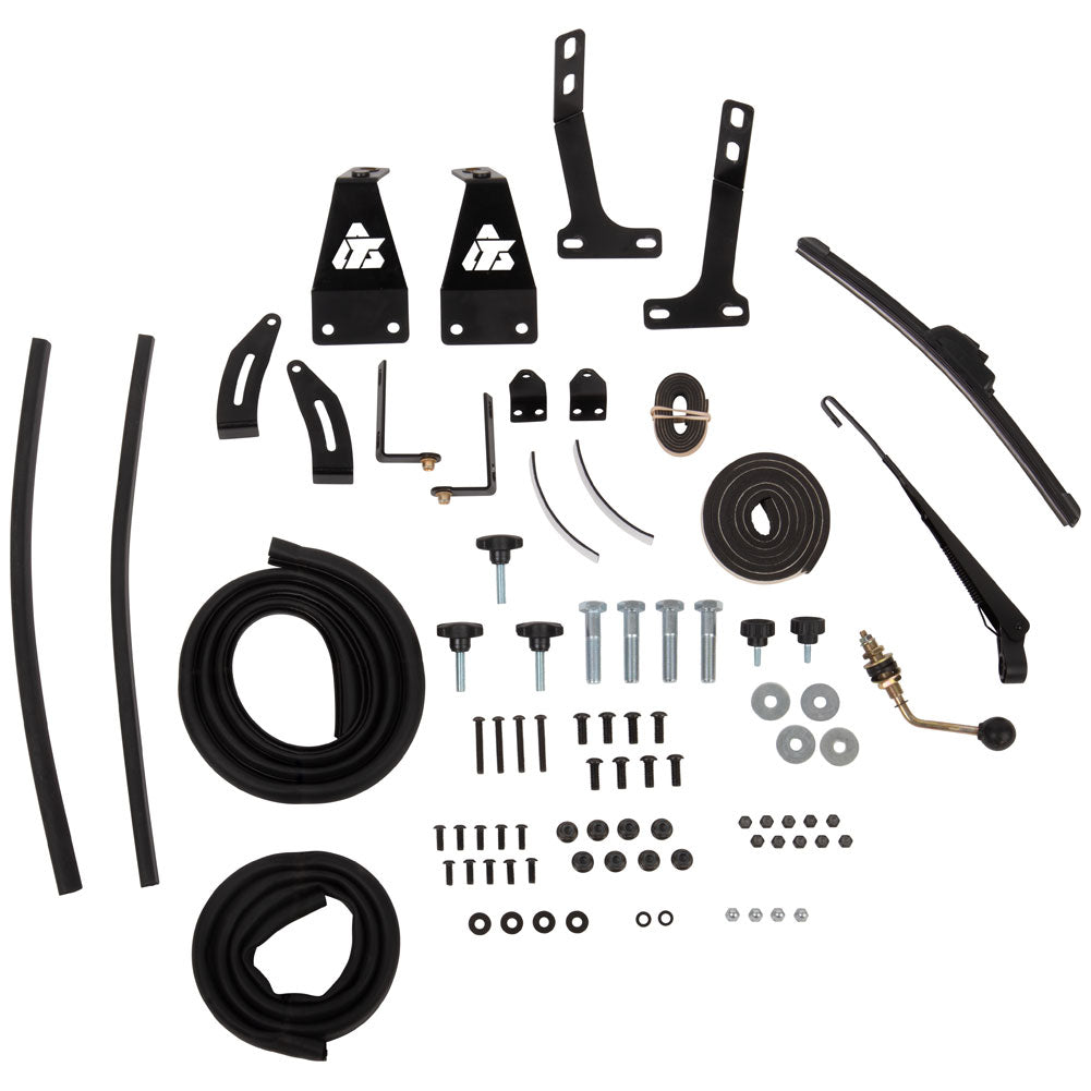 Tusk 1904590031 UTV Folding Glass Windshield with Windshield Wiper