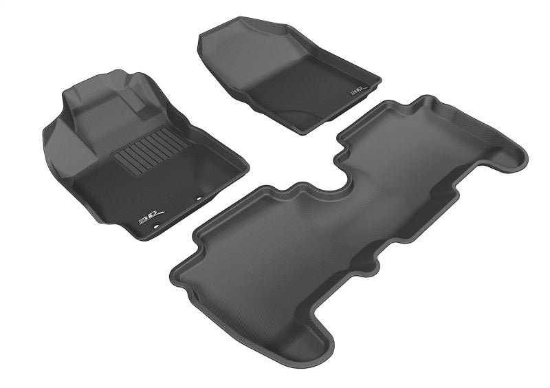 3D MAXpider 2014-2018 fits Kia Forte Kagu 2nd Row Floormats - Black