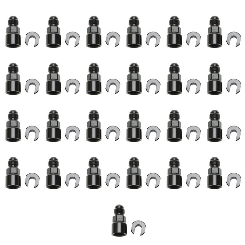 Russell 644117 Performance Adapter -6 AN Male to 5/16in Quick Disconnect Female Screw - Blk (Bulk Pkg 25)
