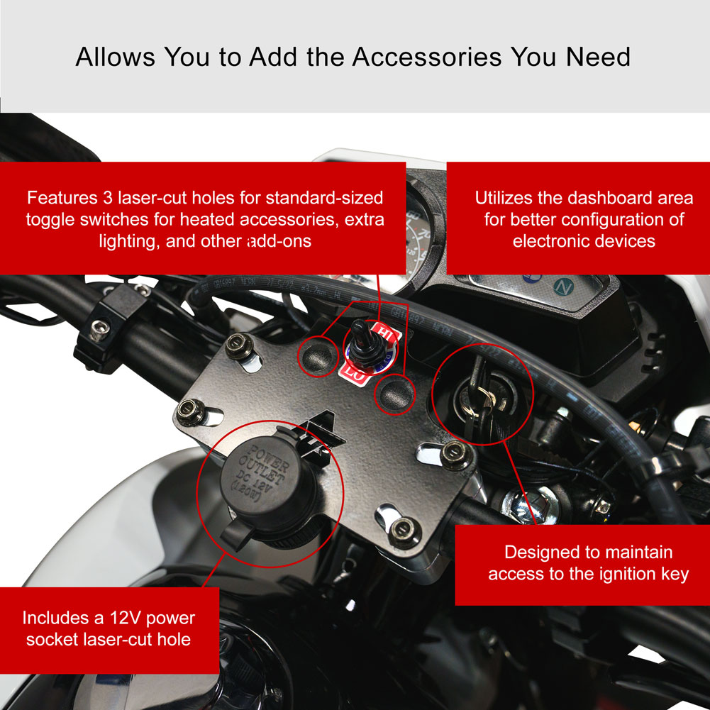 Tusk 1925100018 Accessory Dash Panel Black Powder Coated