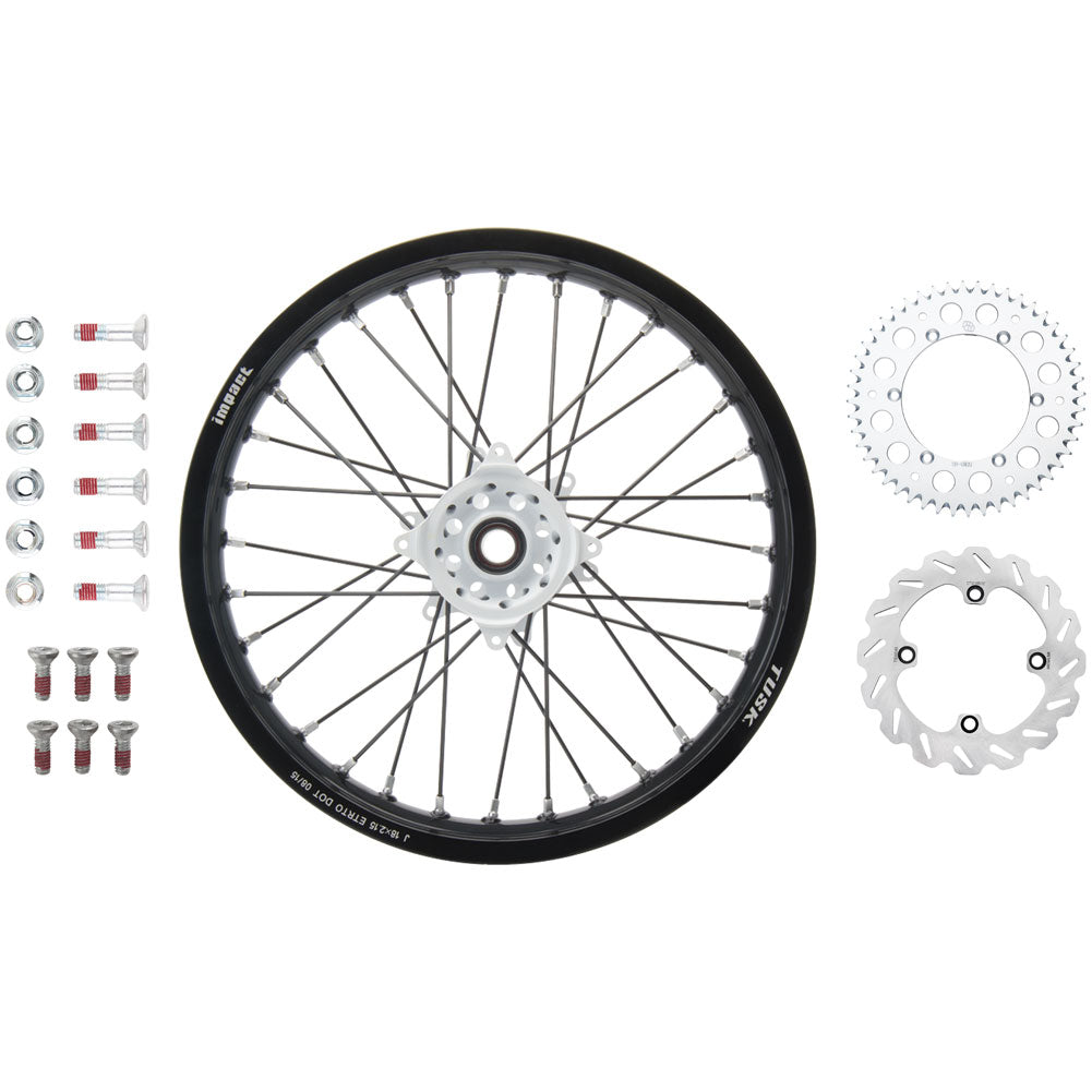 Tusk 1931330239 Impact Complete Rear Wheel Package 19x2.15 Black Rim