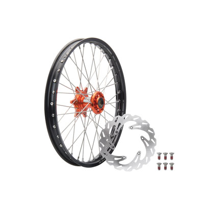 Tusk 1933590036 Impact Complete Front Wheel Package 12x1.60 Black Rim