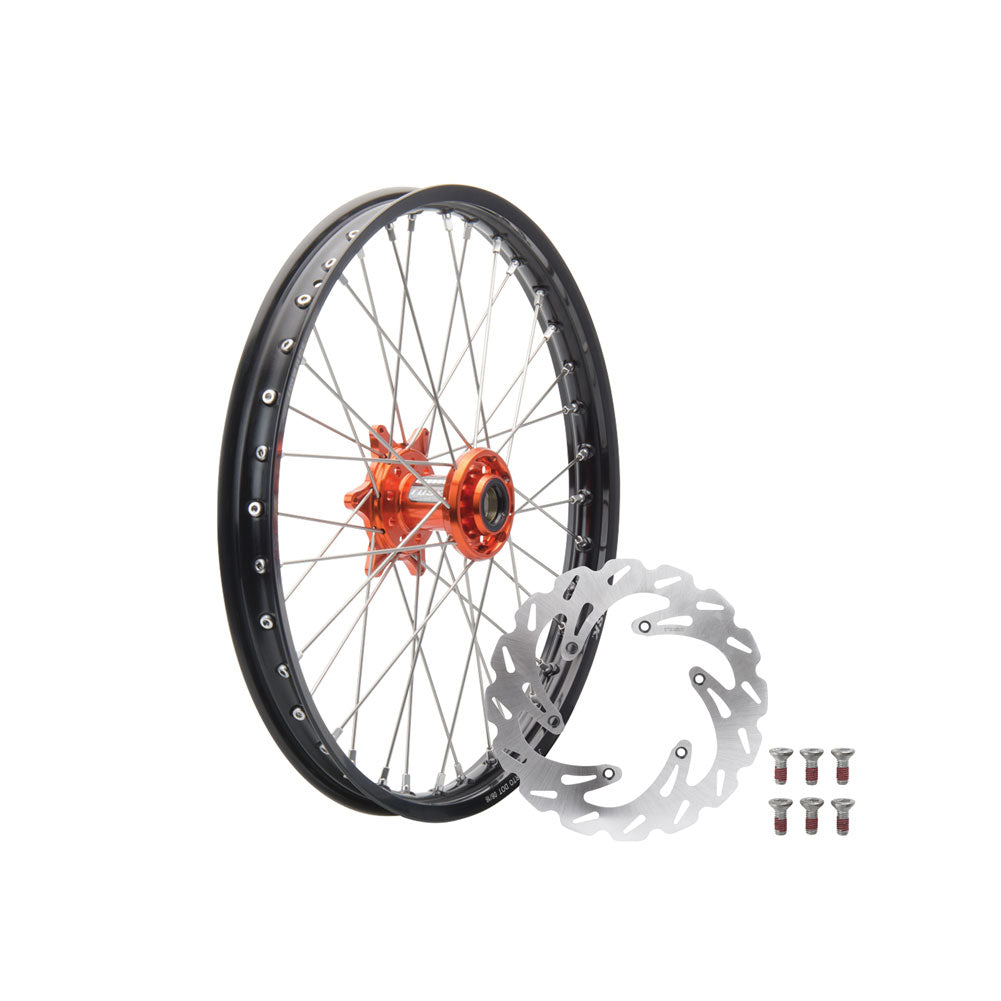 Tusk 1933590036 Impact Complete Front Wheel Package 12x1.60 Black Rim
