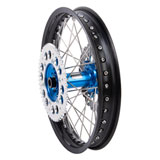 Tusk 1934950018 Impact Frt/Rr Wheel Pkg 1.60x21/2.15x19 Blk Rim/Sil Spk Blue Hub