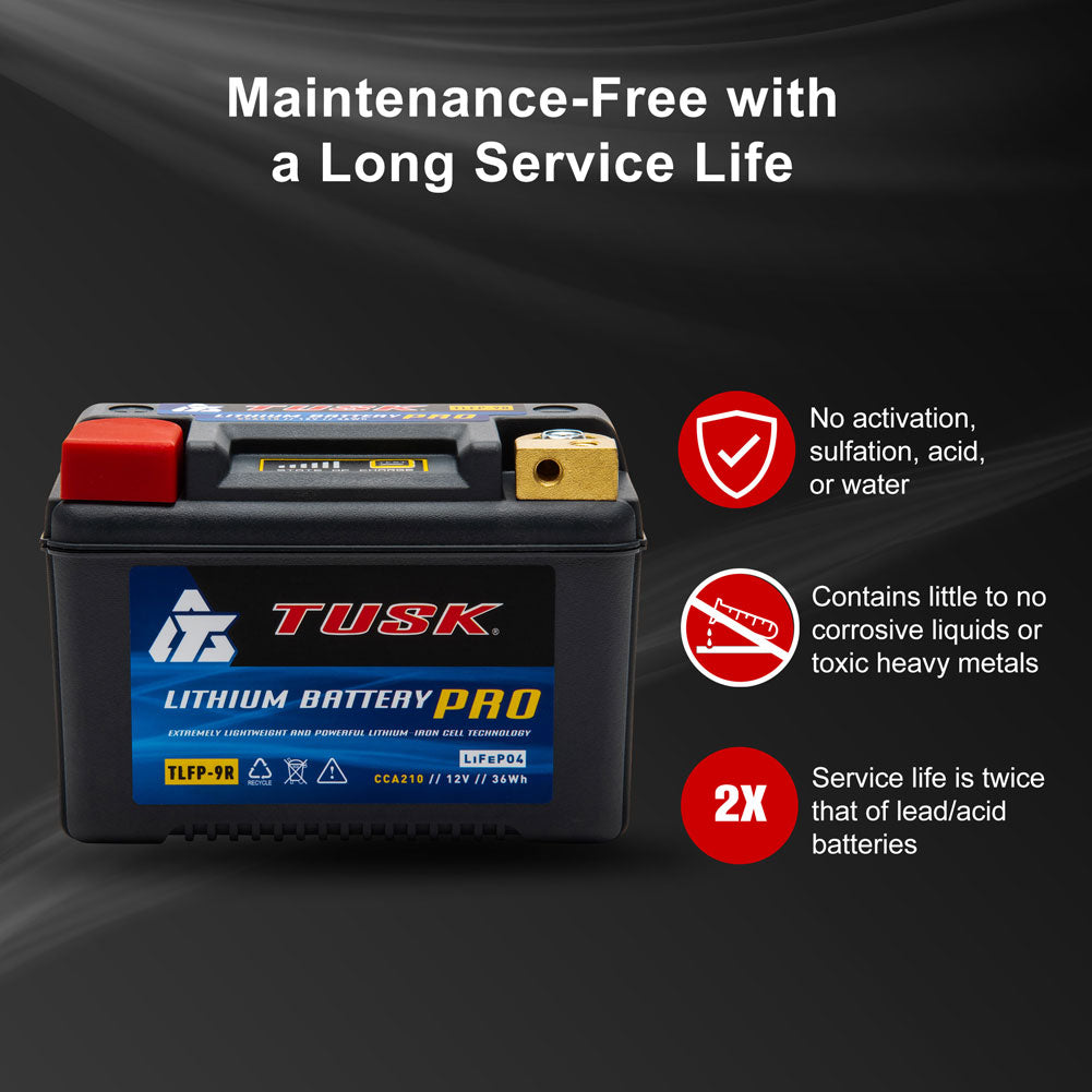 Tusk 1936090002 Lithium Pro Battery TLFP-9R