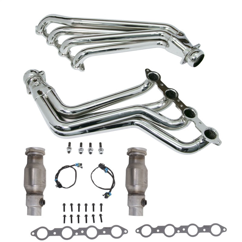 BBK 4021 Camaro LS3 L99 Long Tube Exhaust Headers With Converters - 1-3/4 Chrom