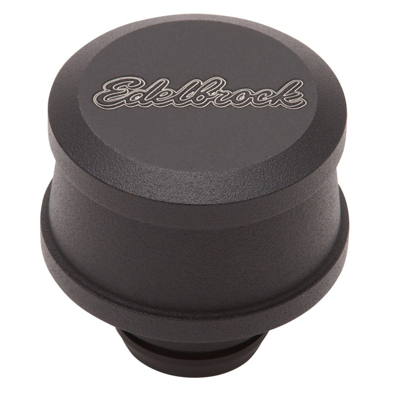 Edelbrock 42133 Billet Aluminum Breather w/ Black Powder Coat Finish