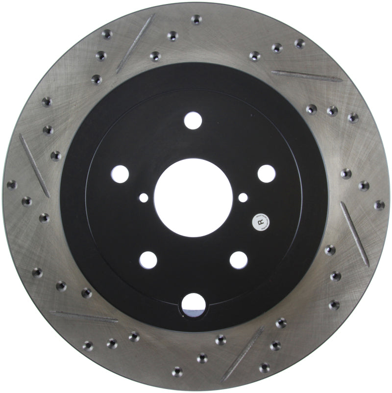 Stoptech 127.47030R 08+ fits Subaru STI (Will Not Fit 05-07) Slotted & Drilled Sport Brake Rotor