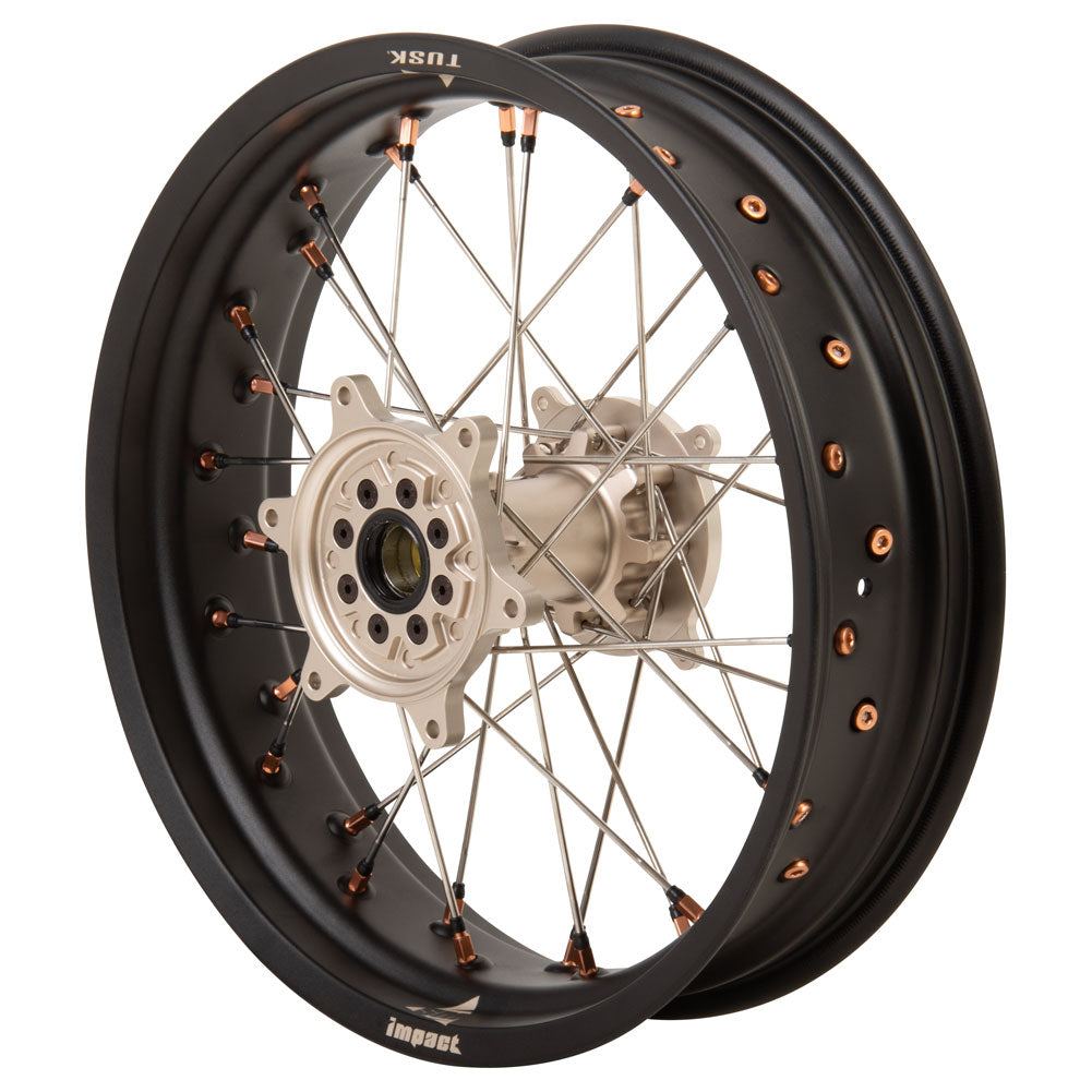 Tusk 1982360003 Impact Supermoto Rear Wheel 17x4.25 Matte Black Rim