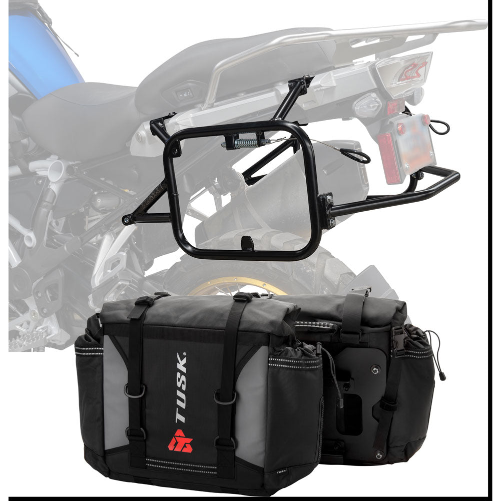 Tusk 1999660061 Pannier Racks With Olympus Pannier Bags Black/Grey