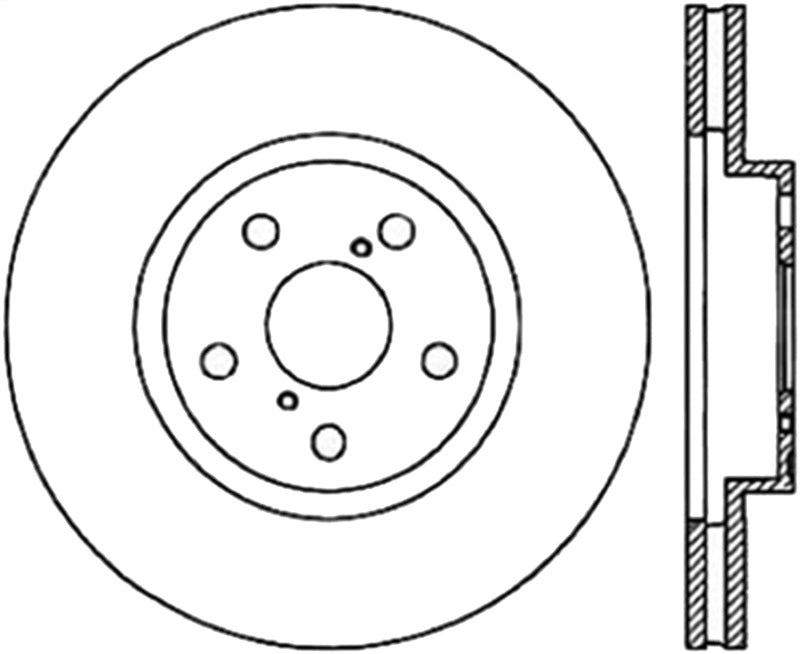 Stoptech 126.44069CSL Sport Slotted 91-95 Toyota MR2 Cryo Front Left Rotor