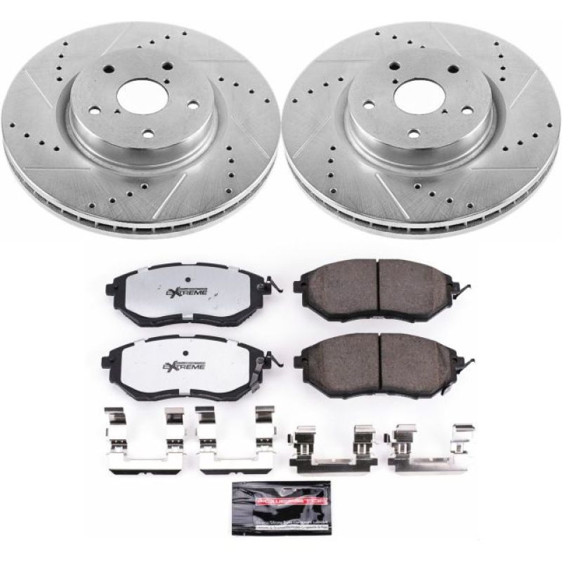PowerStop K4603 26 06 fits Subaru B9 Tribeca Front Z26 Street Warrior Brake Kit