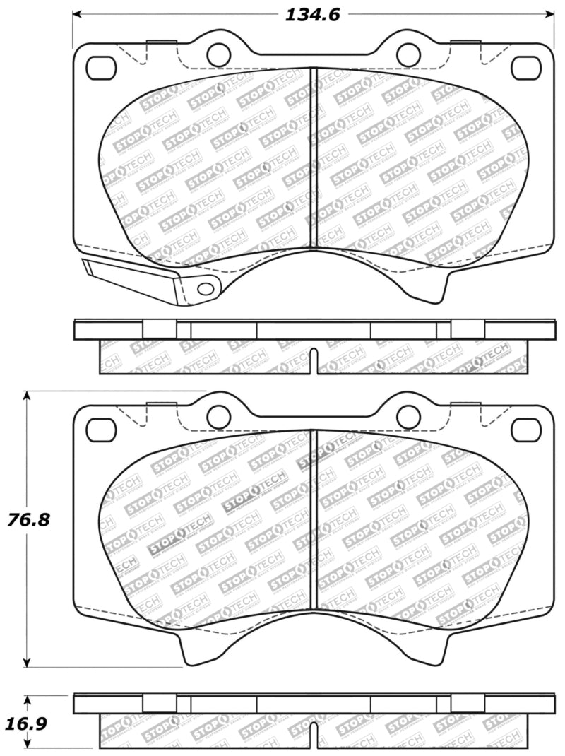 Stoptech 309.0976 Performance 03-09 fits Lexus GX 470 Front Brake Pads