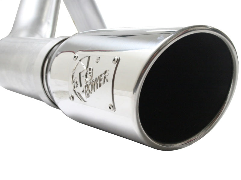 AFE 49-03041-P Exhaust 4in Aluminized Cat-Back w/ 304 SS Polished Tip 11-13 fit