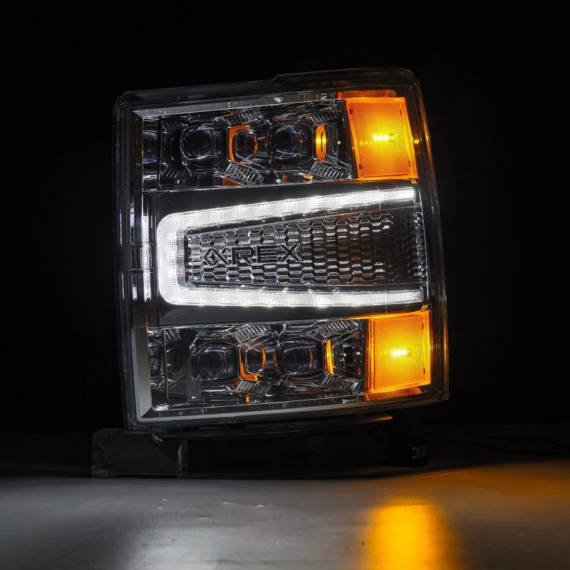 AlphaRex 880240 fits Chevy 04-15 1500HD NOVA-Series LED Proj Headlights Chrome