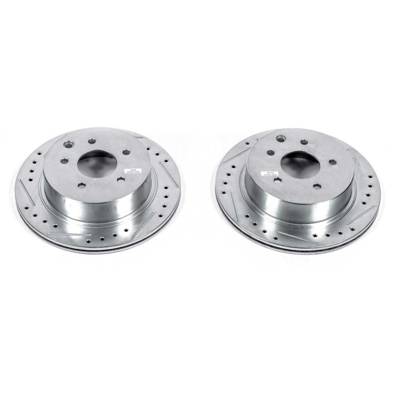 PowerStop fits Infiniti 93-97 J30 Rear Evolution Drilled & Slotted Rotors - Pair