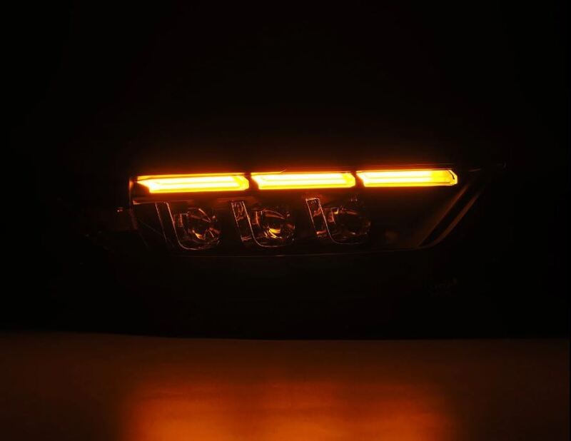 AlphaRex 880262 15-17 fits Ford Mustang NOVA LED Proj Headlights Black w/Acti