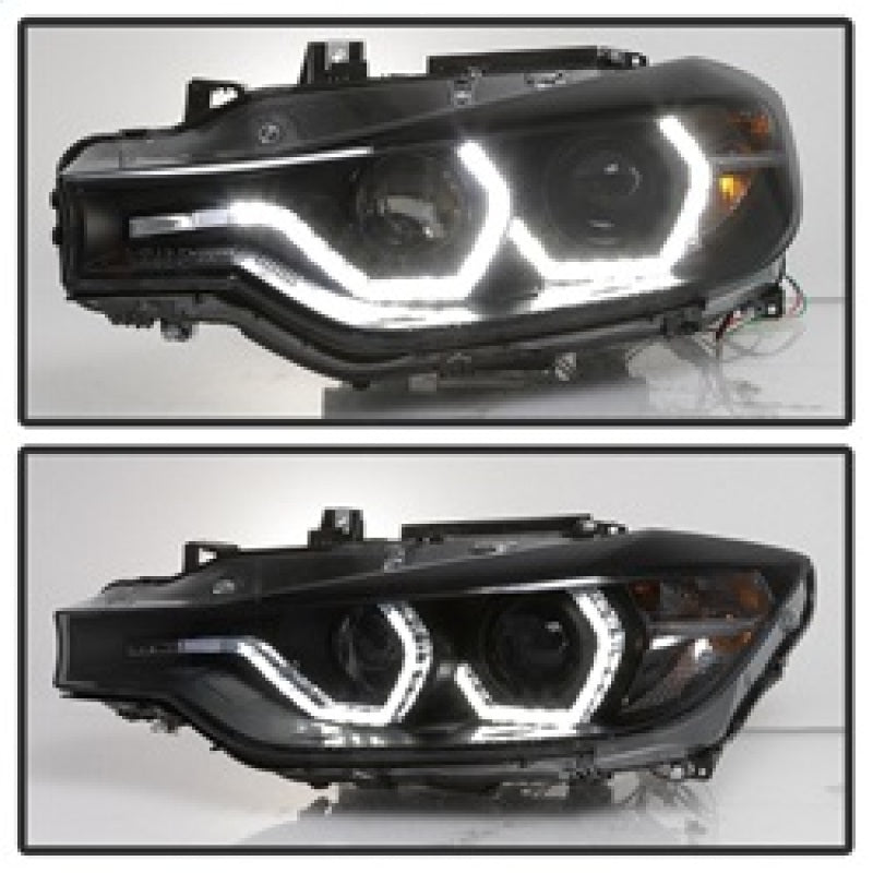 Spyder 5085047 fits BMW 12-14 F30 3 Series 4DR Projector Headlights - LED DRL -
