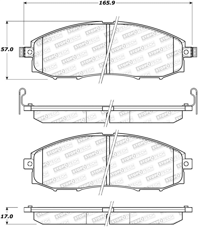 Stoptech 308.083 Street Brake Pads