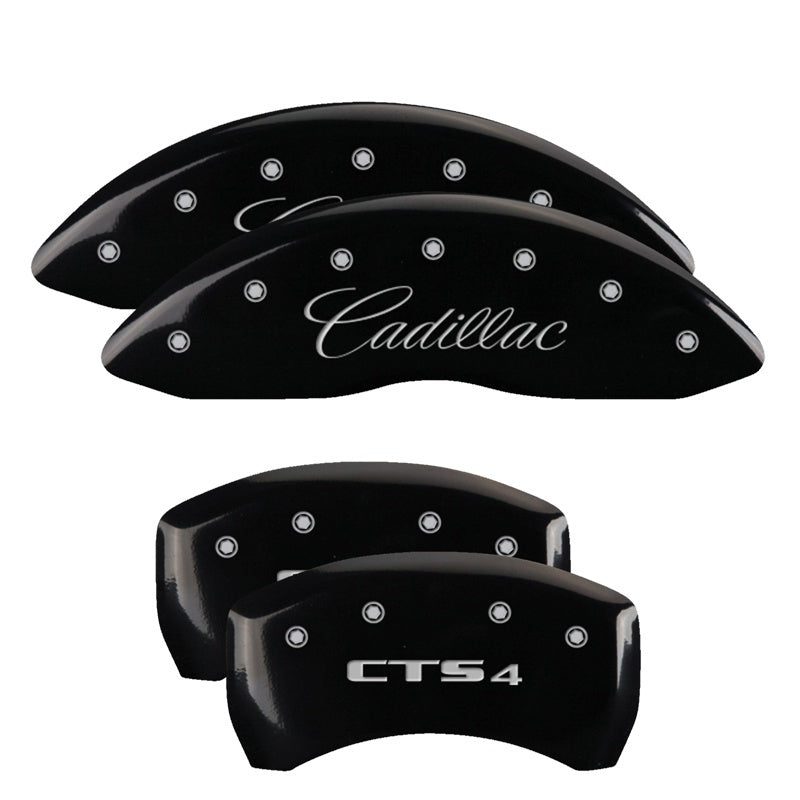 MGP 35020SCT4BK 4 Caliper Covers Engraved Front Cursive/fits Cadillac Engraved R