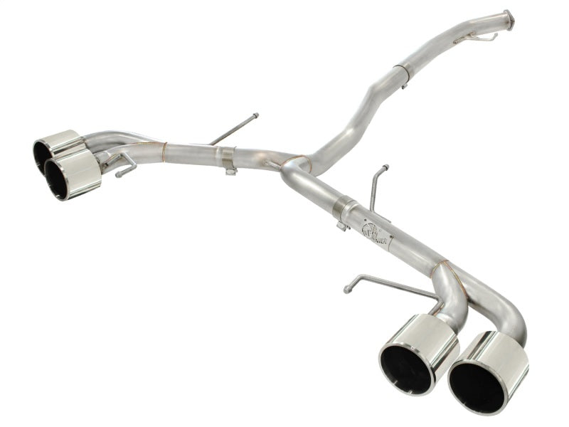 AFE 49-36108-P 3in SS Exhaust Cat-Back 09-14 fits Nissan GTR V6 3.8L Polished
