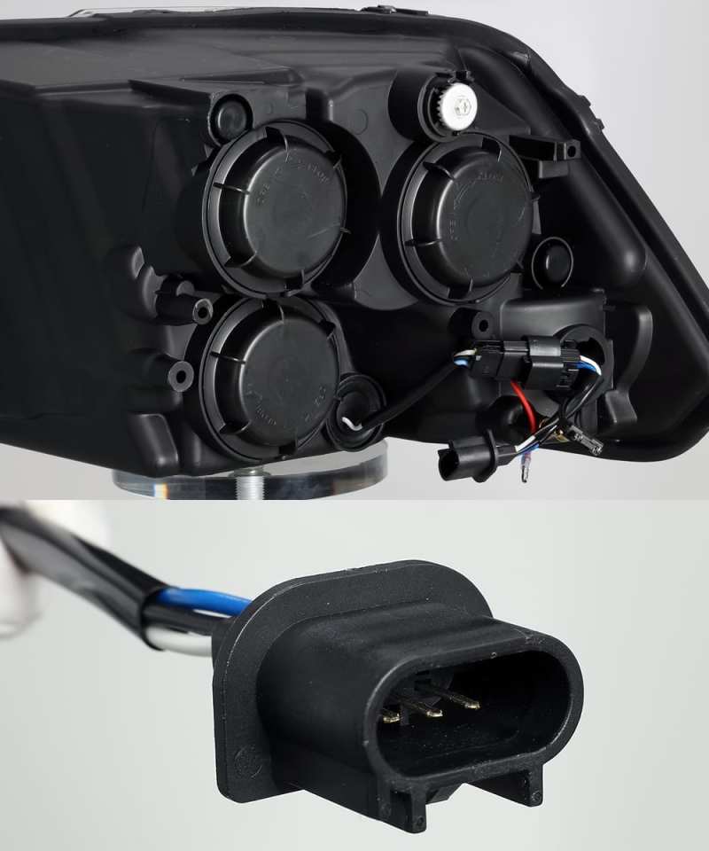 AlphaRex 880540 fits Ram 09-18 1500HD LUXX Proj Headlight Plnk Style Jet Blk w/