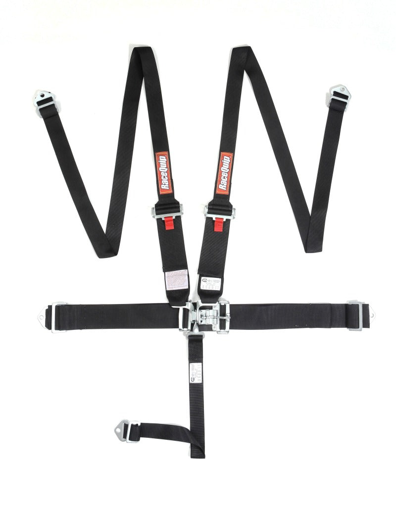 Racequip 717007 Black L & L 5pt HNR Seat Belt