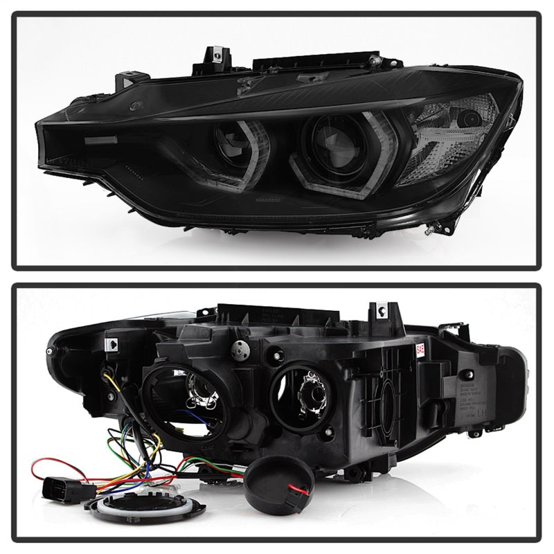 Spyder 5085047 fits BMW 12-14 F30 3 Series 4DR Projector Headlights - LED DRL -
